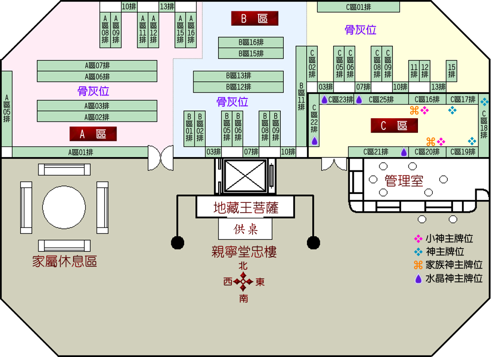 太保市第一納骨堂親寧堂忠樓平面圖